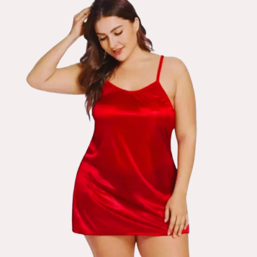 Alluring one-piece satin sleepwear - Image 2