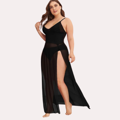 Feminine Sheer Seduction Nightgown - Image 3