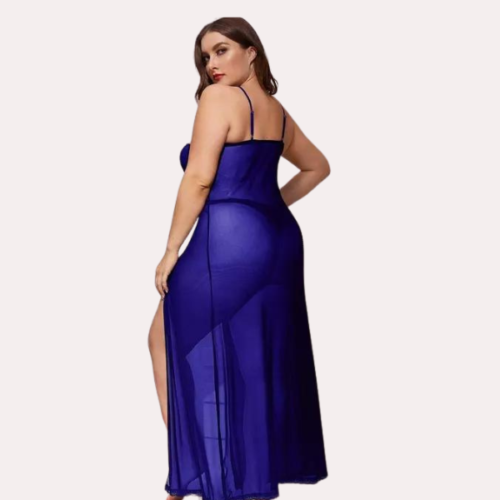 Azure Bloom Women's Blue Babydoll Set - Image 4
