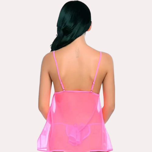Sheer Lace Babydoll with Matching G-string - Image 5