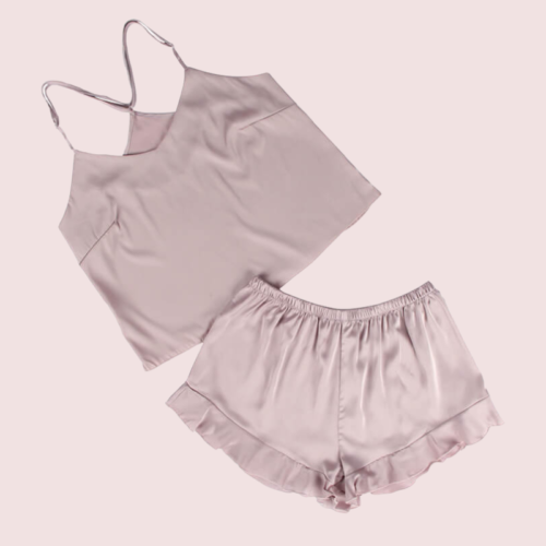 Comfortable Plus Size Cami Shorts Sleepwear Set - Image 5