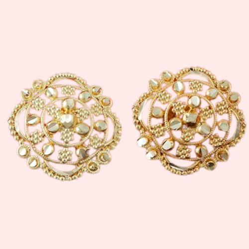 Traditional Gold Finish Earrings Set – Pack of 4 for Women - Image 3