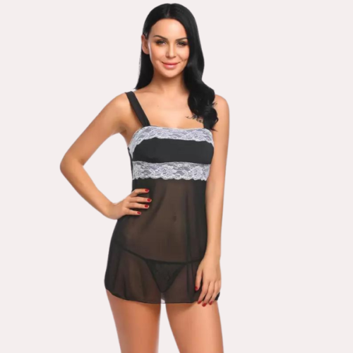 Mesh and Lace Women's Babydoll - Image 2