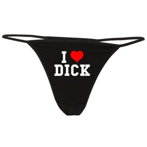 I Love Dick Printed G String Thong - Image 3