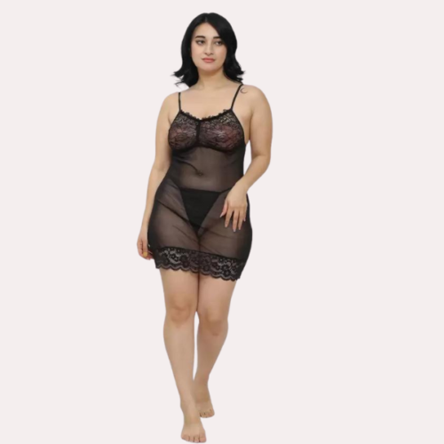 Sheer Babydoll Slip Dress for Women - Image 2