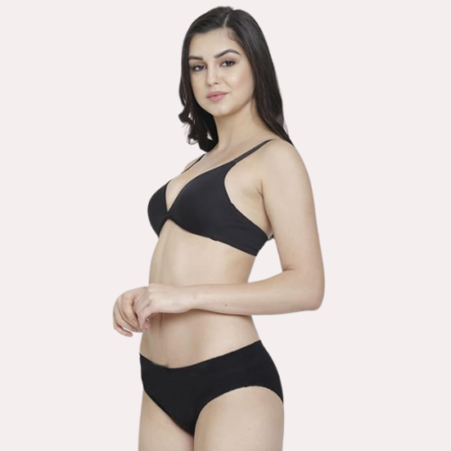 Non-Padded Plunge Bra Panty Set - Image 4