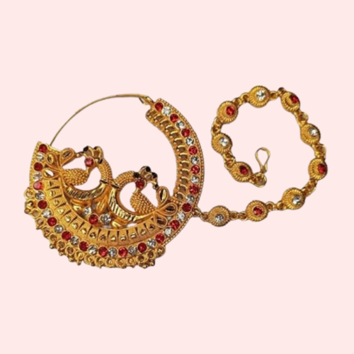 Kumauni Guloband with Nath & Mangtika – Bridal Gold Jewelry Set - Image 5