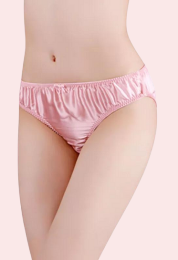 French Daina Luxury Silk Panties Cheeky Bow Gift Box