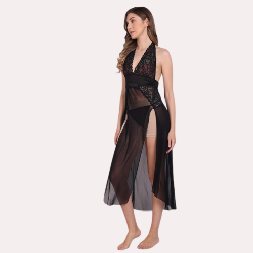 Sensual Mesh Nightgown for Women - Image 4