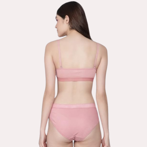 Wire-Free Women's Cotton Sports Bra Panty Set - Image 4