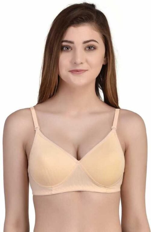 Women Beige Full Coverage Lightly Padded Bra - Image 2