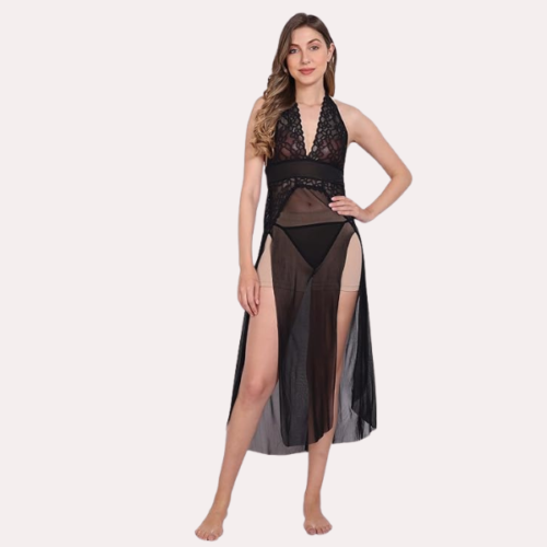 Sensual Mesh Nightgown for Women - Image 2