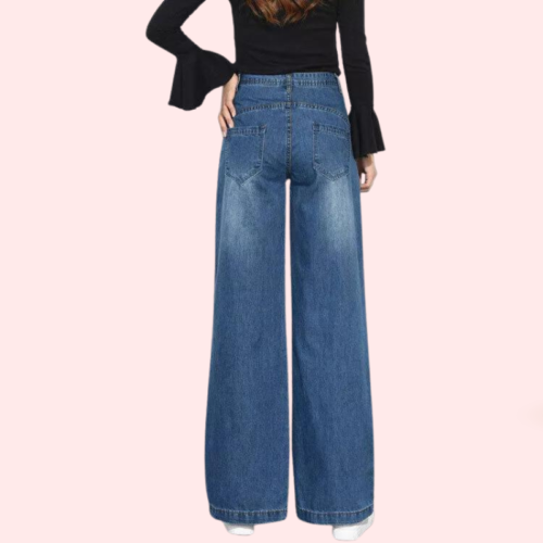 Women's Classic High Waist Wide Leg Jeans - Image 2