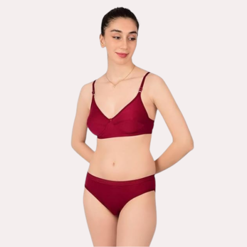 Comfortable Cotton Bra & Panty Set for Women - Image 2