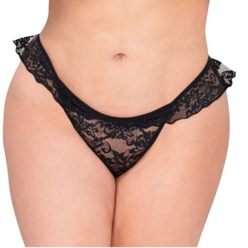 2 pack Sexy Lace Ruffled Thong Panties - Image 4