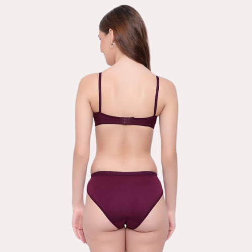 Padded Non-Wired Push-Up Bra Panty Set - Image 6