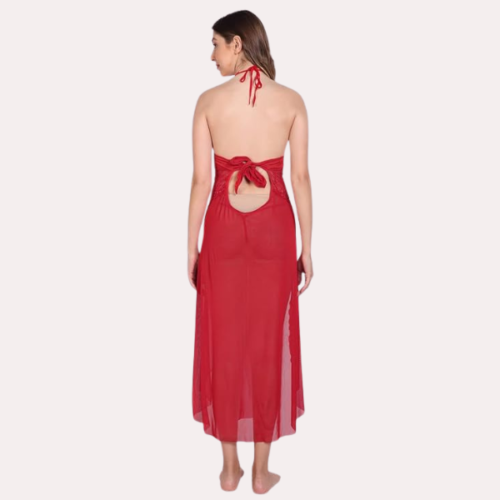 Graceful Long Sheer Nightdress for Women - Image 6