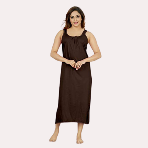 Women's Long Cotton Nightgown Slip - Image 2