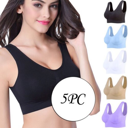 5 pack medium impact Comfort Sports Bras - Image 4