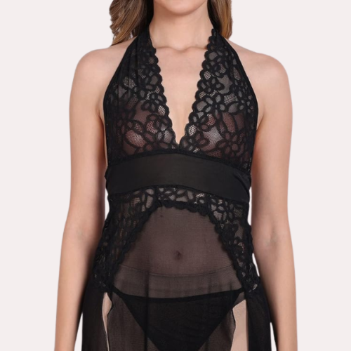 Sensual Mesh Nightgown for Women - Image 6