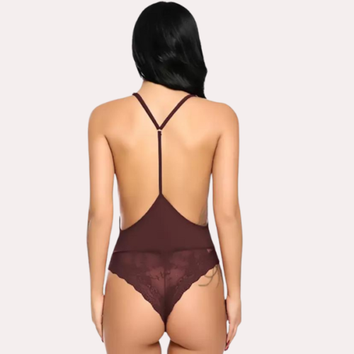 Chic and Comfy Sheer Nightwear Bodysuit - Image 5