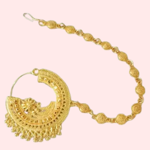 Uttarakhandi Round Nath Gold Plated Accessory - Image 2