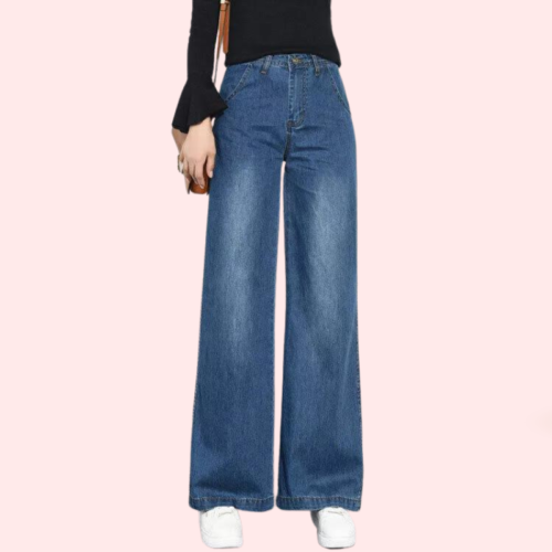 Women's Classic High Waist Wide Leg Jeans - Image 4