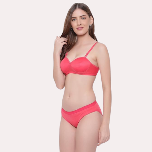 Non-Wired Cotton Push-Up Bra Panty for Women - Image 3