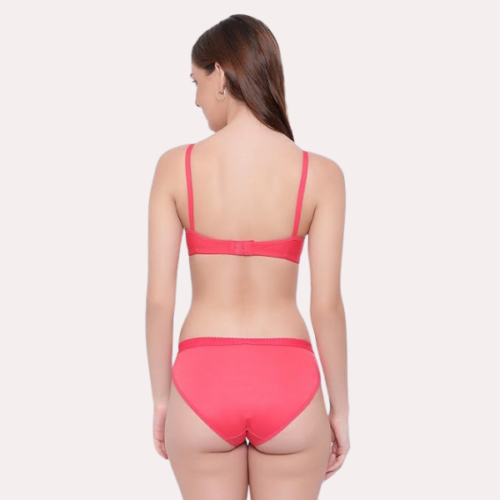 Non-Wired Cotton Push-Up Bra Panty for Women - Image 5