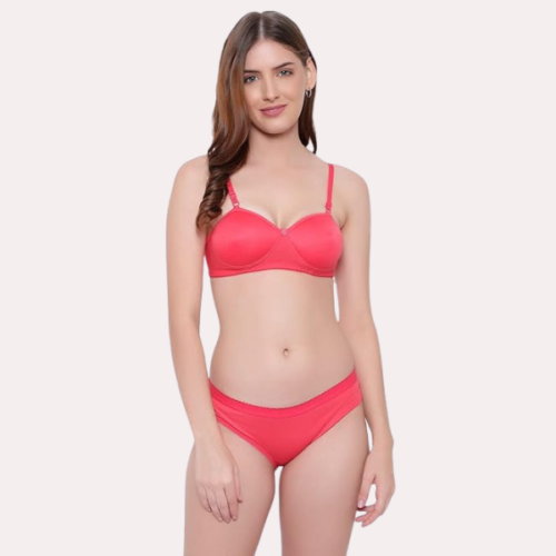 Non-Wired Cotton Push-Up Bra Panty for Women - Image 2