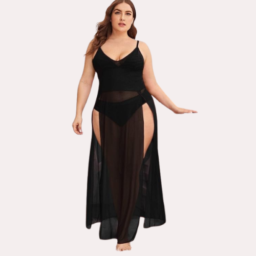 Feminine Sheer Seduction Nightgown - Image 2