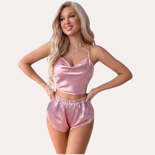 Luxury Silk Camisole & Shorts Set - Image 2