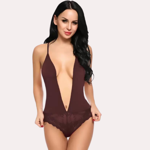 Chic and Comfy Sheer Nightwear Bodysuit - Image 2