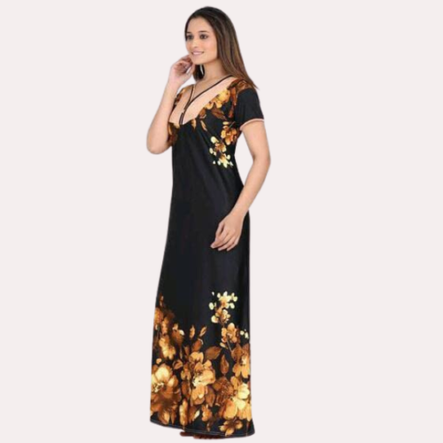 Satin Maxi Nightgown for Women - Image 3