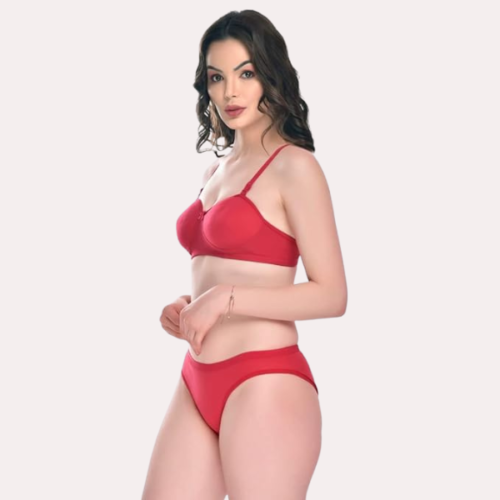 Padded Cotton Bra Panty Set for a Seductive Look - Image 4