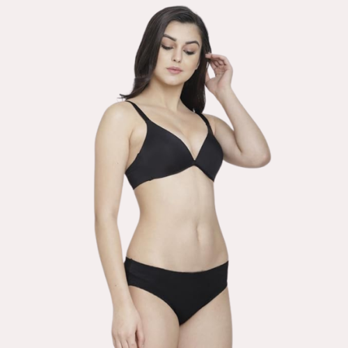 Non-Padded Plunge Bra Panty Set - Image 3