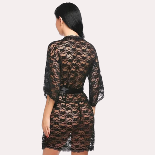 Soft & Lightweight Transparent Lace Robe - Image 4