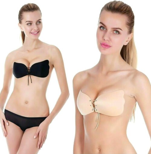 2 Pack Non-Wired Padded Stick-On Push-Up Bra - Image 2