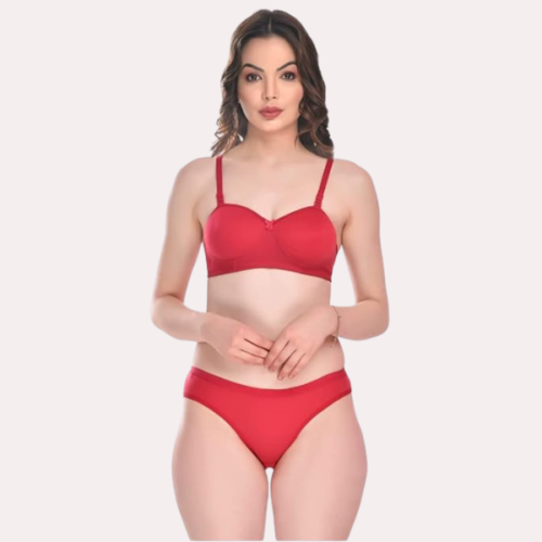 Padded Cotton Bra Panty Set for a Seductive Look - Image 2