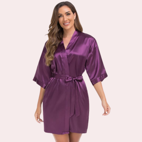 Lavish Silk Robe, Perfect for Evening Soirées - Image 3