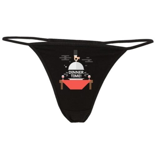Dinner time printed g string thong - Image 3
