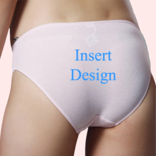 Insert Design- Customize Mid Rise Cotton Bikini Panty - Image 2