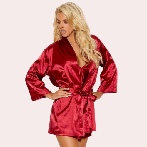 Exquisite Silk Robe for Women's Sensual Nights - Image 3