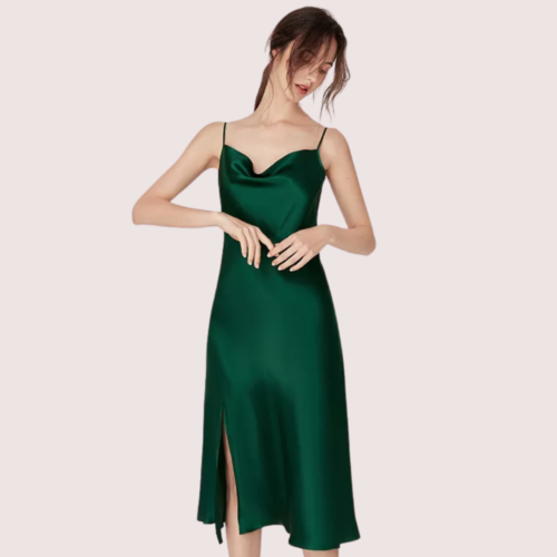 Luxurious Women's Silk Satin Sleepwear Nightdress - Image 4