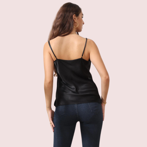 Éclat Satiné Cowl Neck Silk Satin Camisole - Image 4