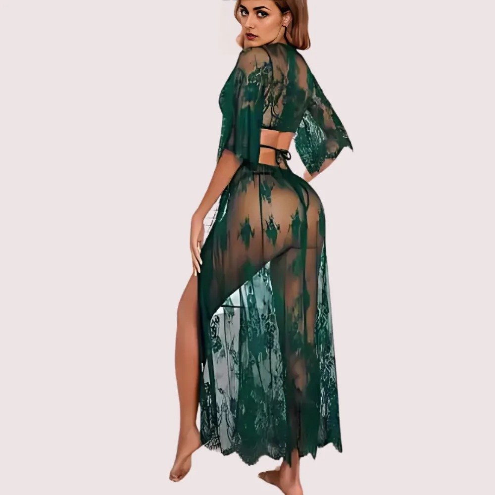 Stylish Sheer Net Top and Skirt Set 3 Stylish Sheer Net Top and Skirt Set - Image 3