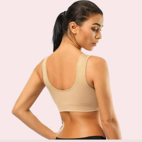 Beige Women's Ultimate Sports Bra for Yoga & Gym - Image 3