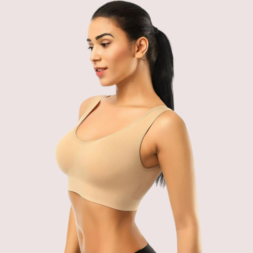 Beige Women's Ultimate Sports Bra for Yoga & Gym - Image 2