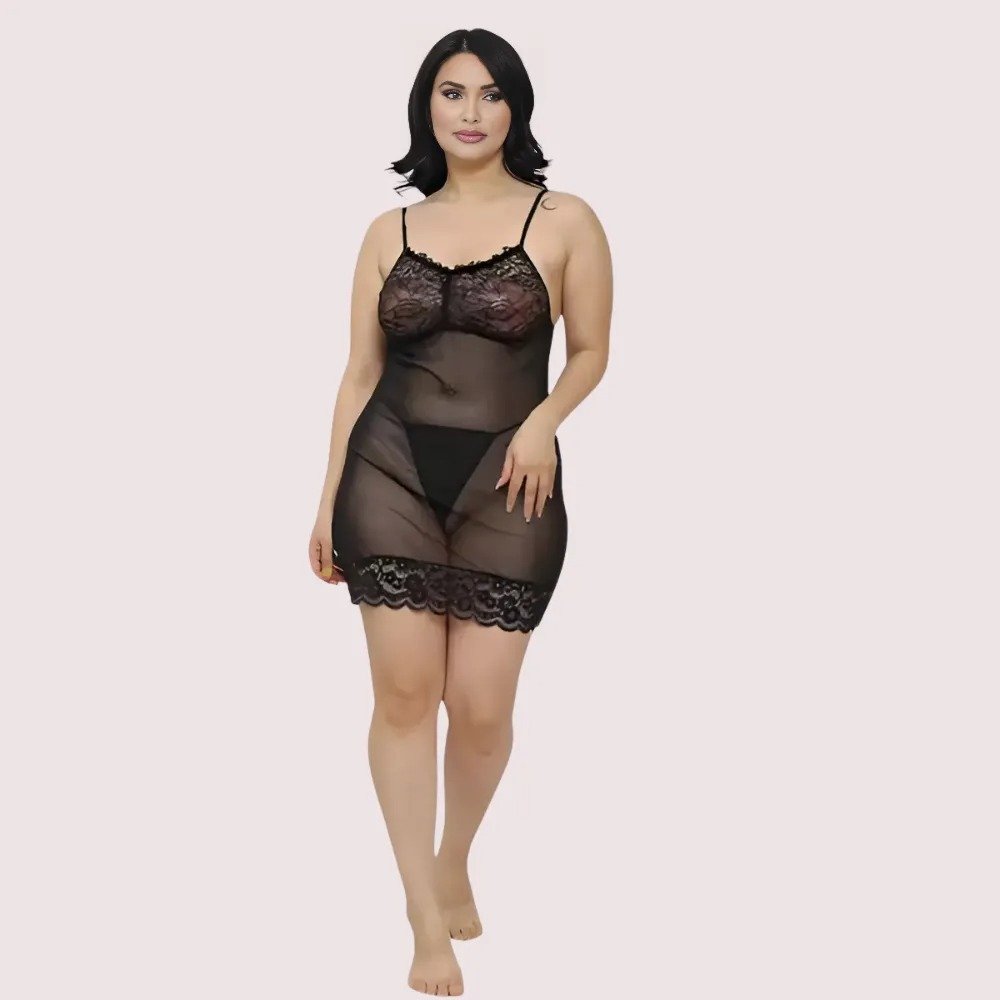 Sheer Babydoll Slip Dress for Women 1 Sheer Babydoll Slip Dress for Women