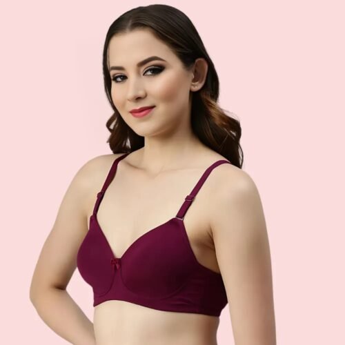Burgundy Bloom – Maroon Padded Bra (2-Pack ) - Image 2